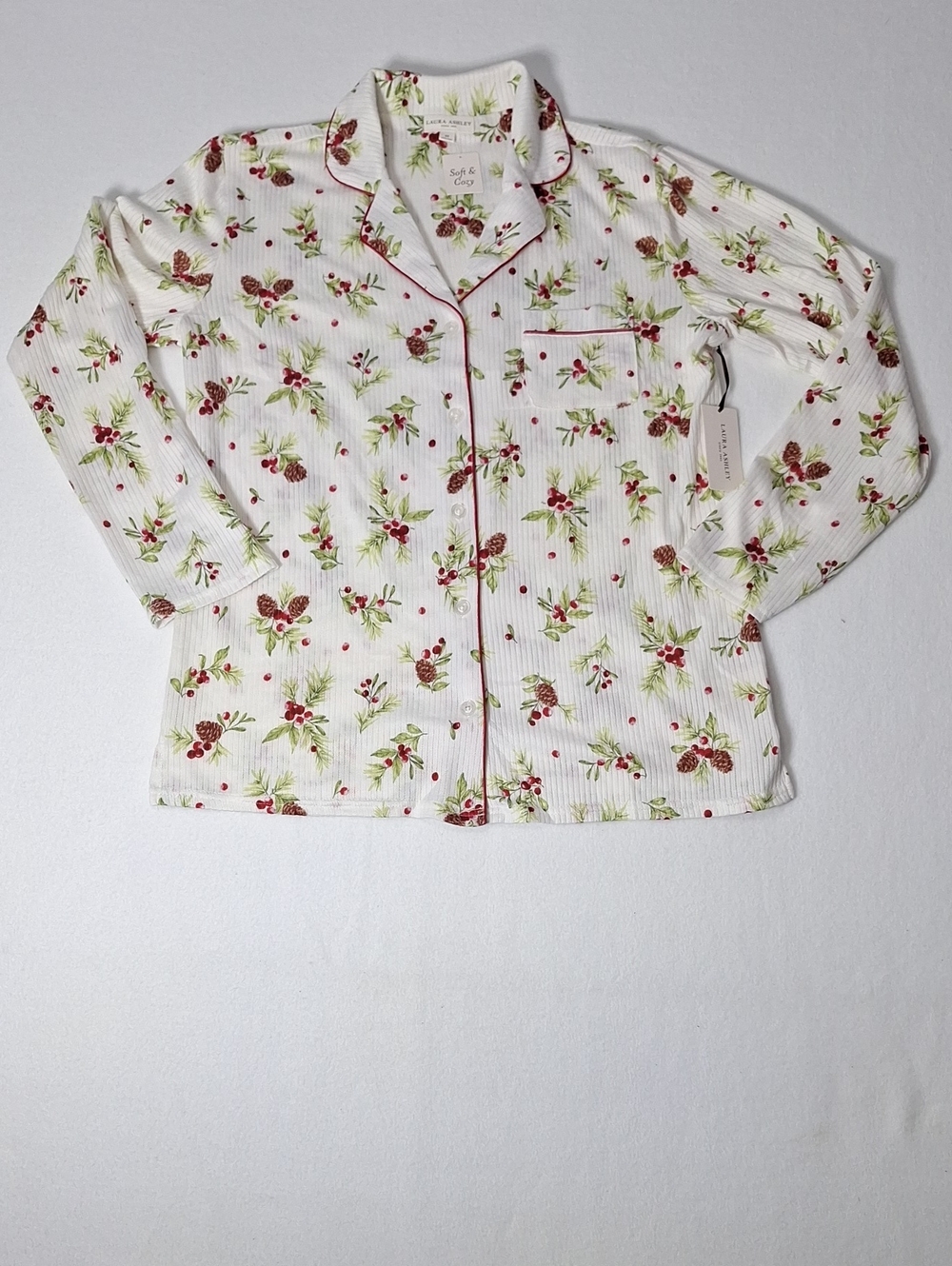 Laura Ashley Holky Pine Cone PJ Top